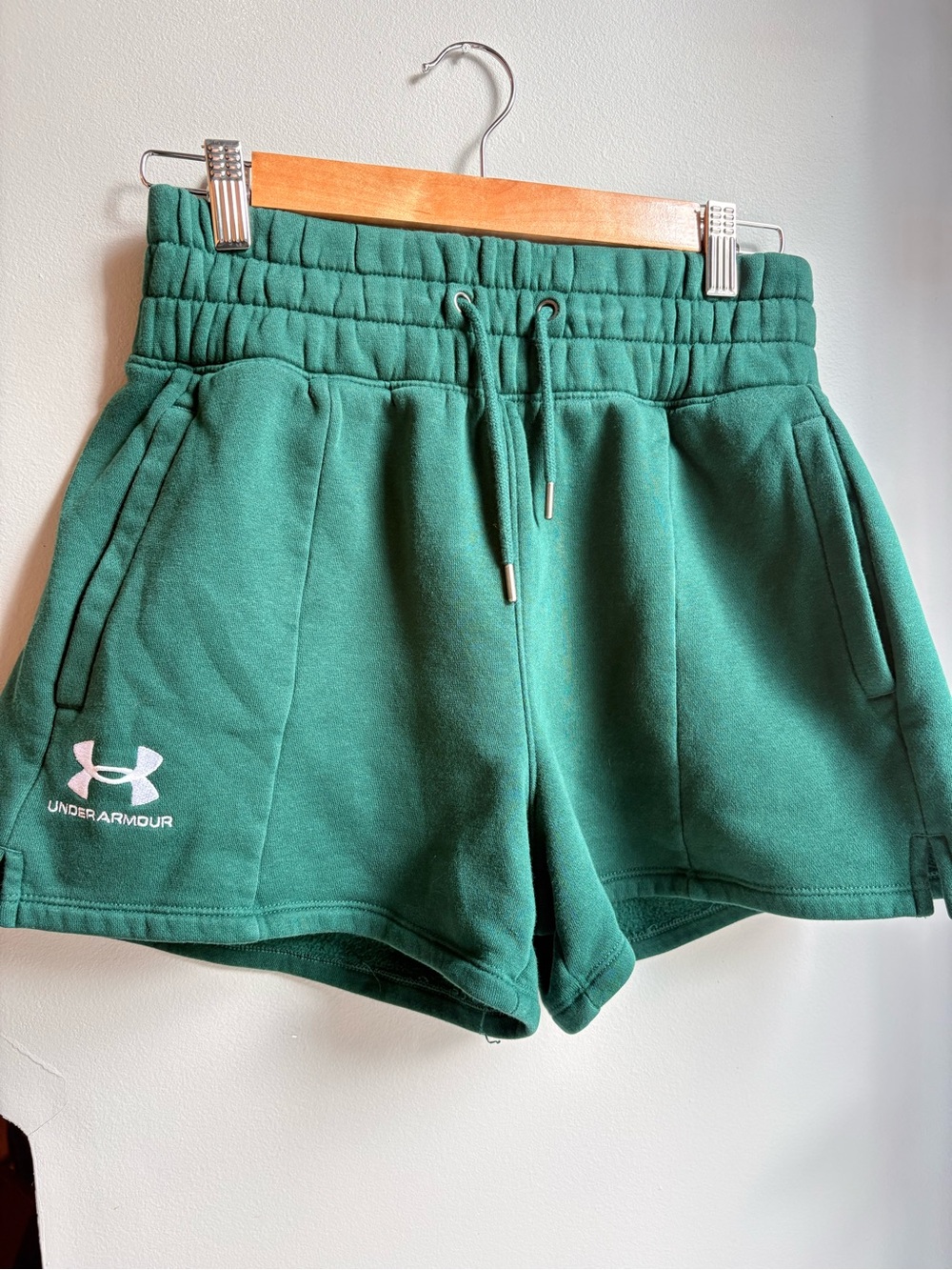 Under Armour Women's Forest Green Fleece Athletic Shorts